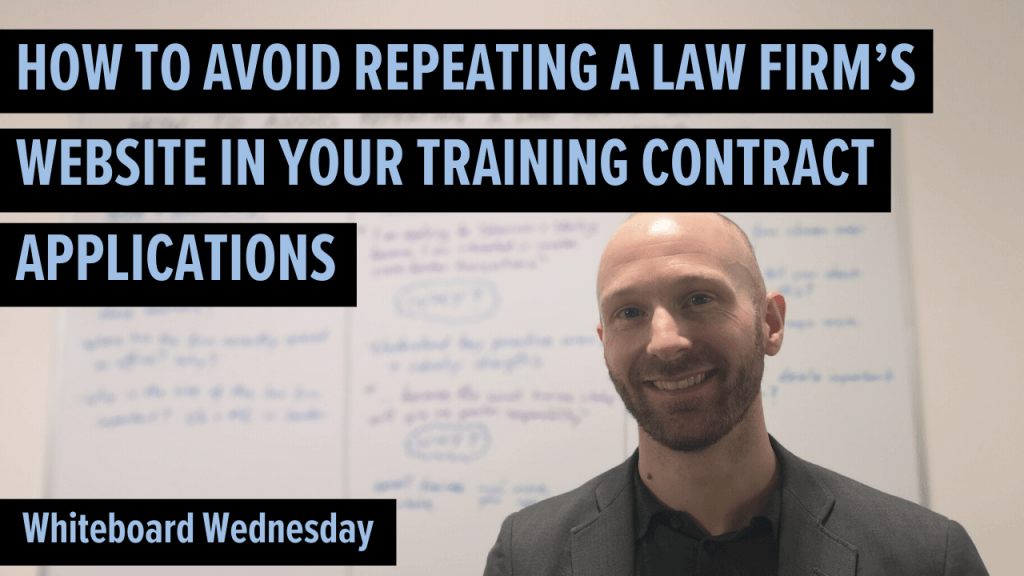 How to avoid repeating a law firm's website in your training contract applications
