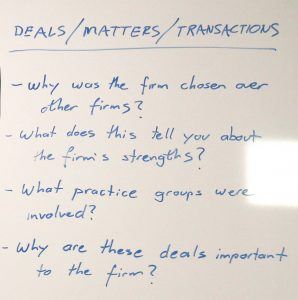 Deals, Matters, Transactions